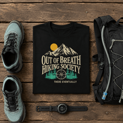 Out of Breath Hiking Society Graphic T-Shirt - S - Sloth & Duck