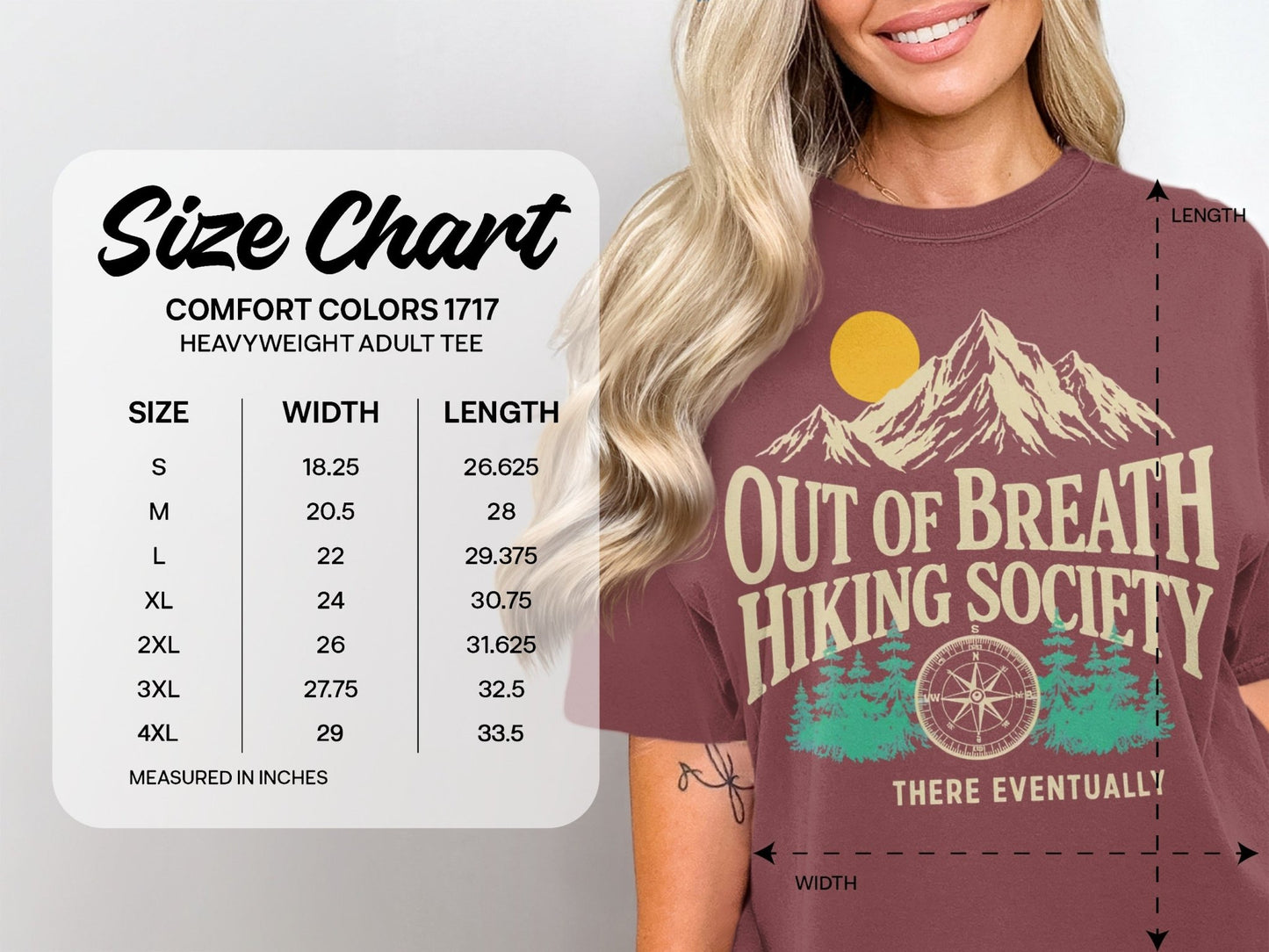 Out of Breath Hiking Society Graphic T-Shirt - S - Sloth & Duck