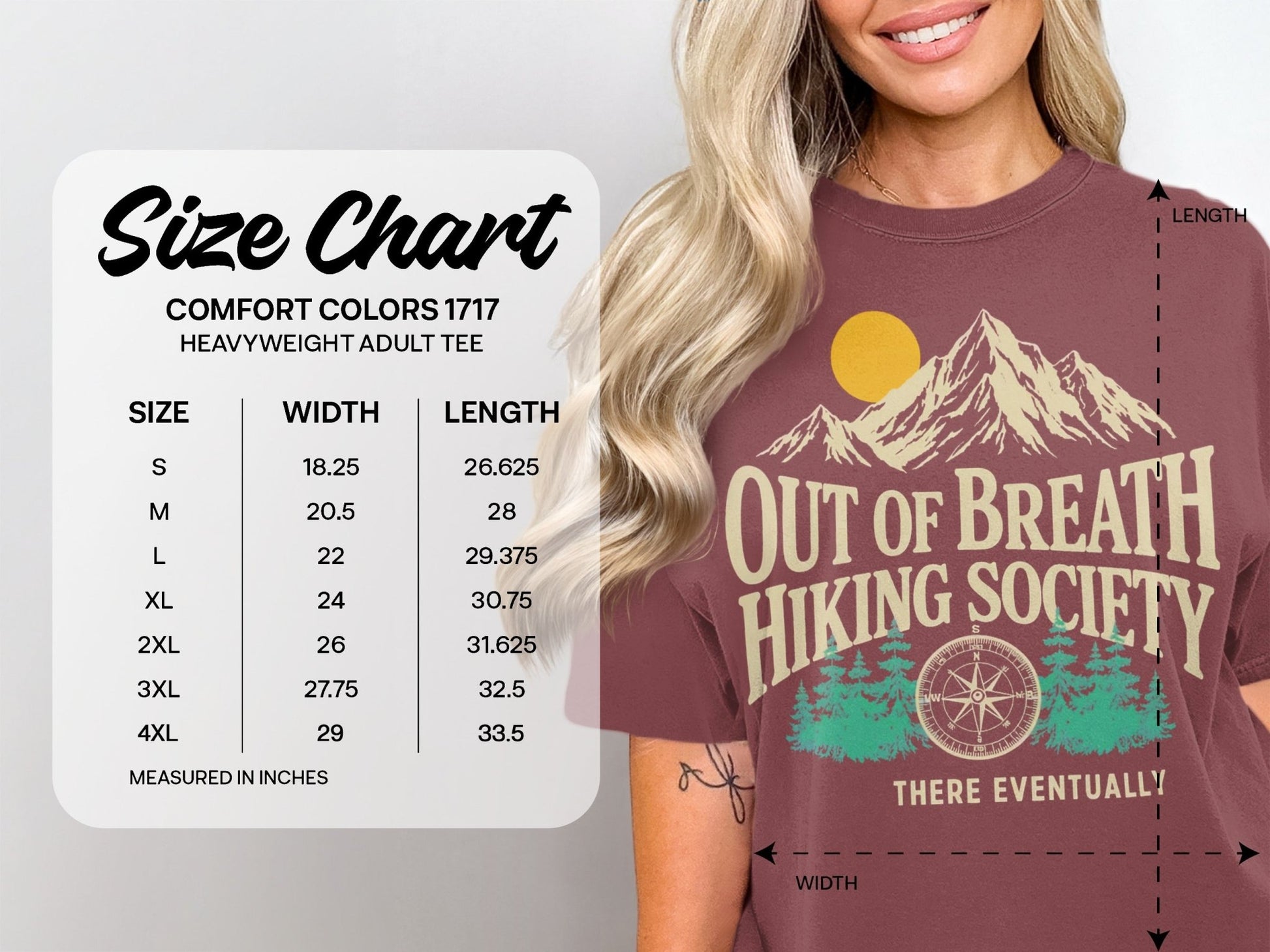 Out of Breath Hiking Society Graphic T-Shirt - S - Sloth & Duck