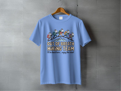 "Out of Breath Hiking Team" Goat T-Shirt - S - Sloth & Duck