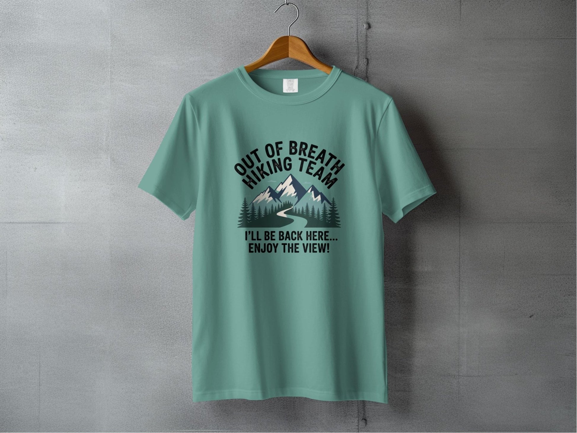 "Out of Breath Hiking Team" T Shirt - S - Sloth & Duck