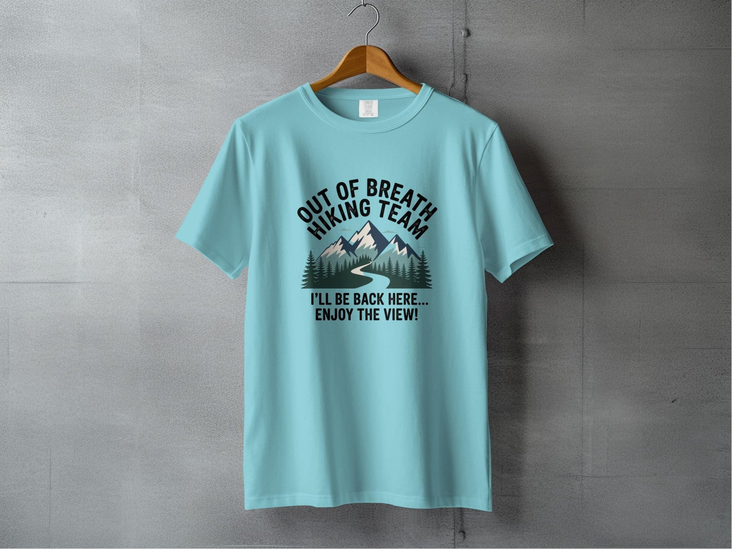 "Out of Breath Hiking Team" T Shirt - S - Sloth & Duck