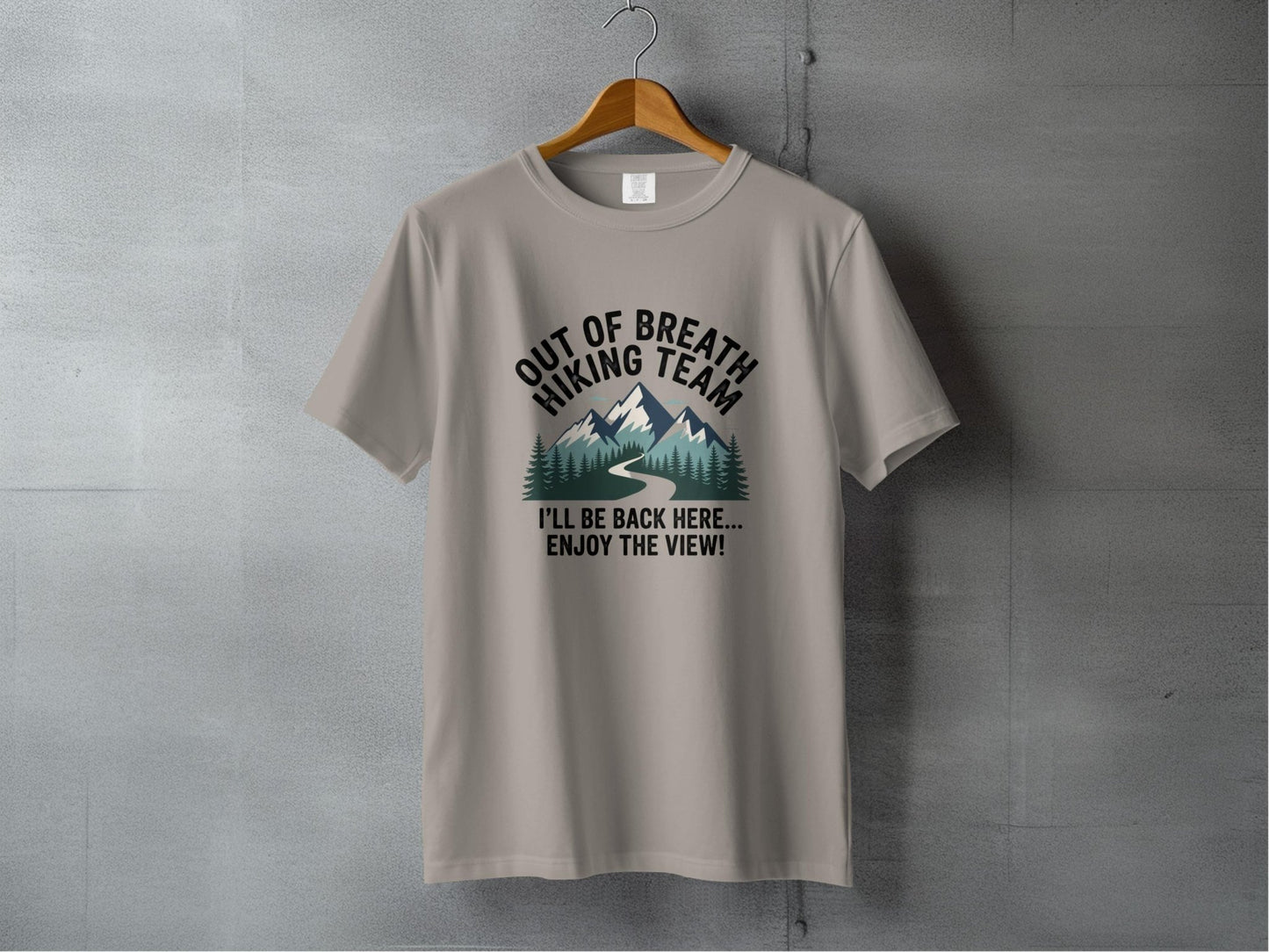 "Out of Breath Hiking Team" T Shirt - S - Sloth & Duck