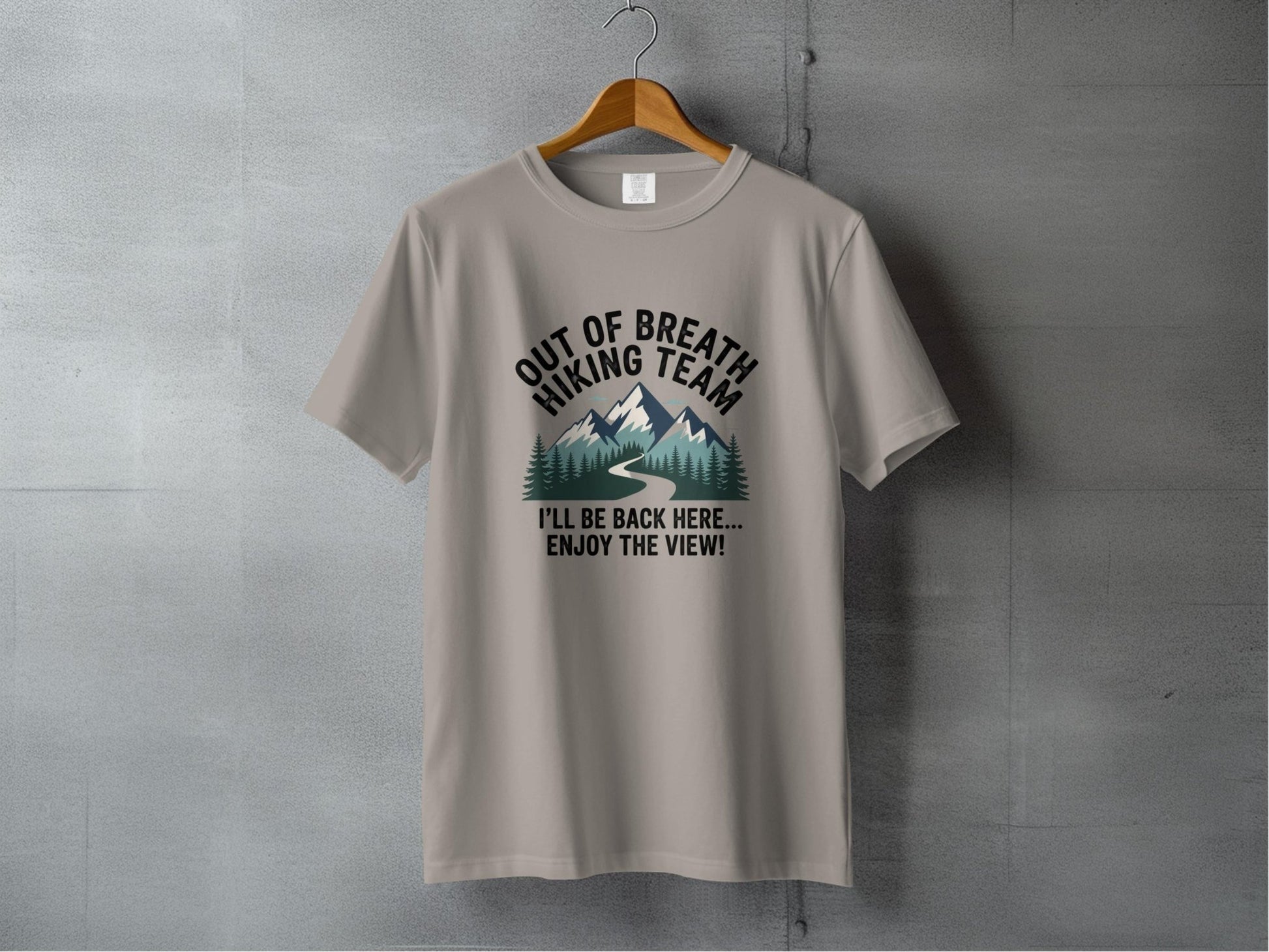 "Out of Breath Hiking Team" T Shirt - S - Sloth & Duck
