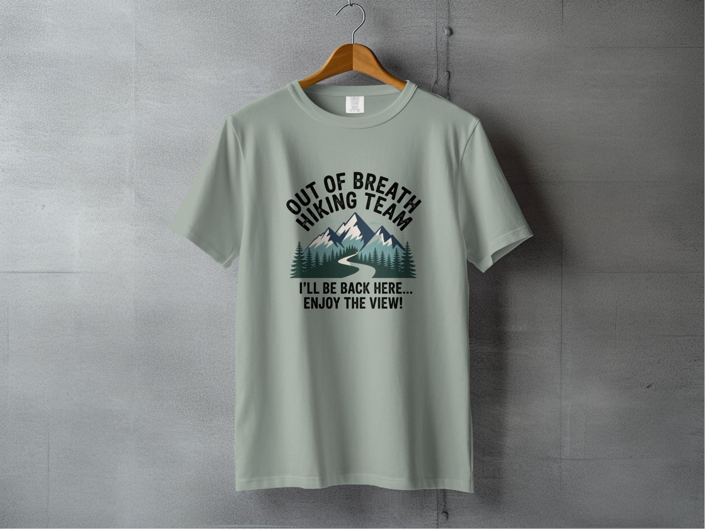 "Out of Breath Hiking Team" T Shirt - S - Sloth & Duck