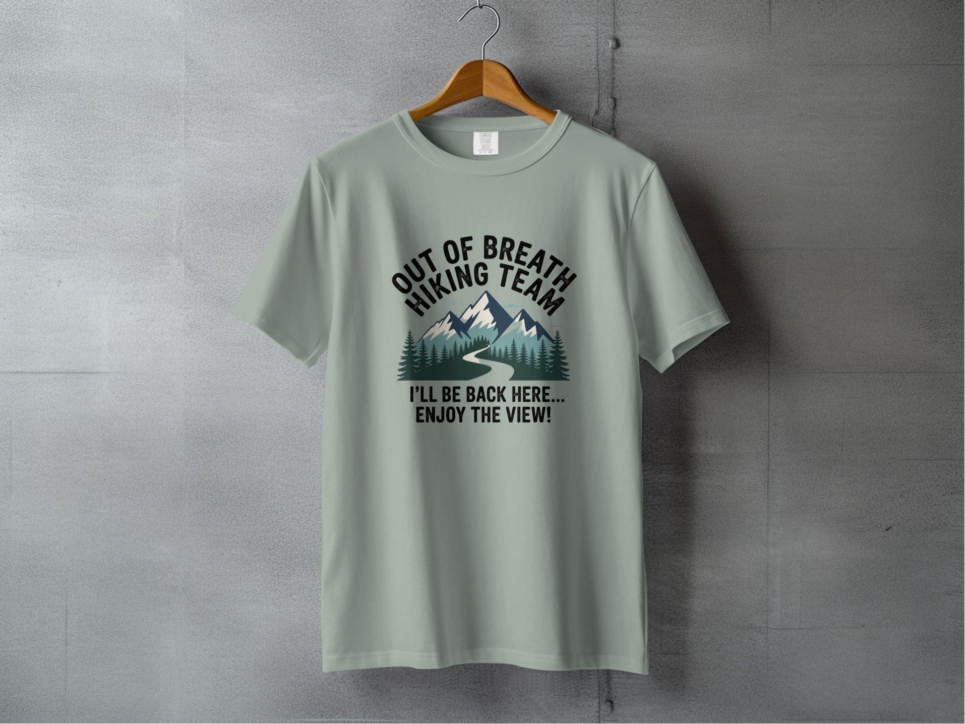 "Out of Breath Hiking Team" T Shirt - S - Sloth & Duck