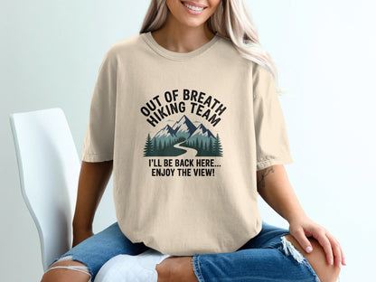 "Out of Breath Hiking Team" T Shirt - S - Sloth & Duck