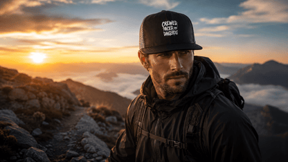 Performance Trail Running Hat - Black/ Charcoal - Sloth & Duck