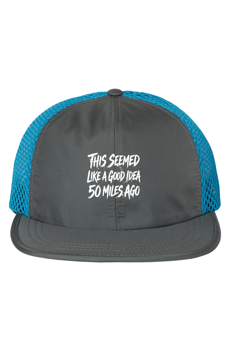 Performance Trail Running Hat - Charcoal/ Cyan - Sloth & Duck