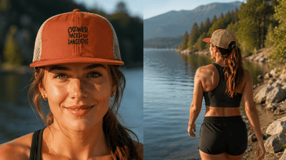 Performance Trail Running Hat - Texas Orange/ Khaki - Sloth & Duck