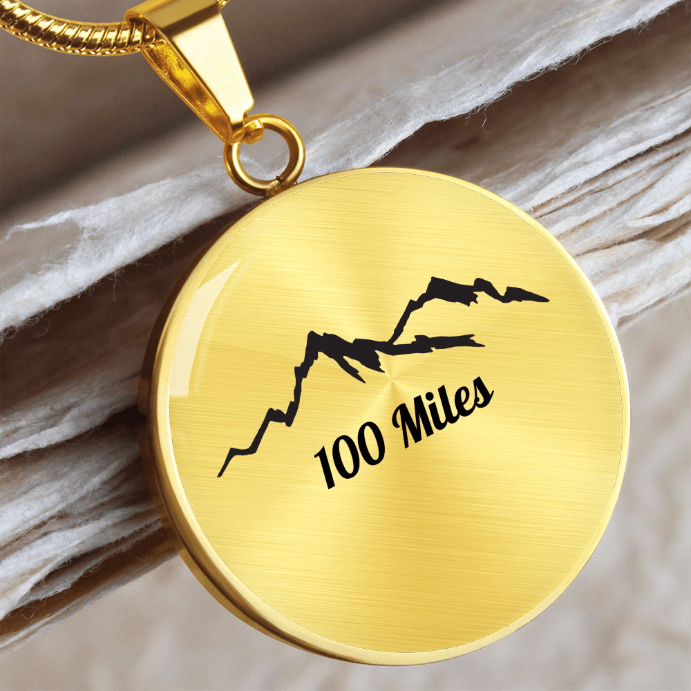 Personalized 100 Miles Pendant - Luxury Necklace (Silver) - Sloth & Duck
