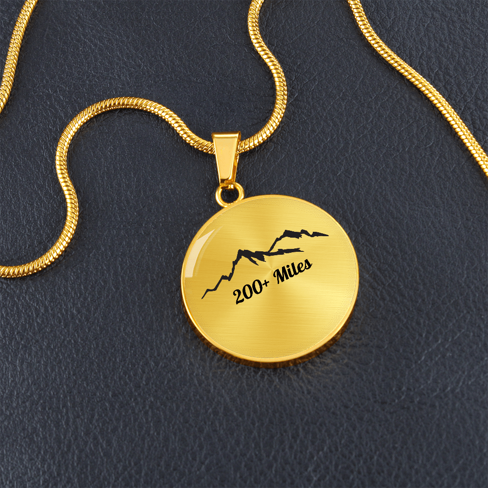Personalized 200 Miles Pendant - Luxury Necklace (Gold) - Sloth & Duck