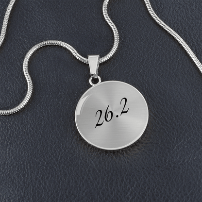 Personalized 26.2 Marathon Necklace - Luxury Necklace (Silver) - Sloth & Duck