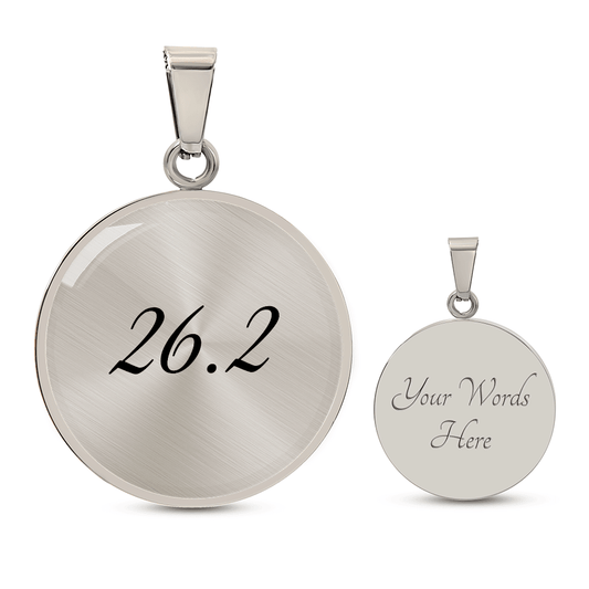 Personalized 26.2 Marathon Necklace - Luxury Necklace (Silver) - Sloth & Duck