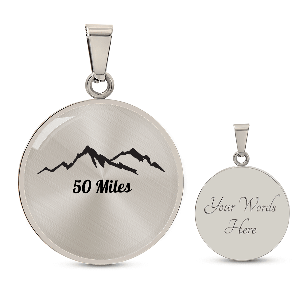 Personalized 50 Miles Necklace - Luxury Necklace (Silver) - Sloth & Duck