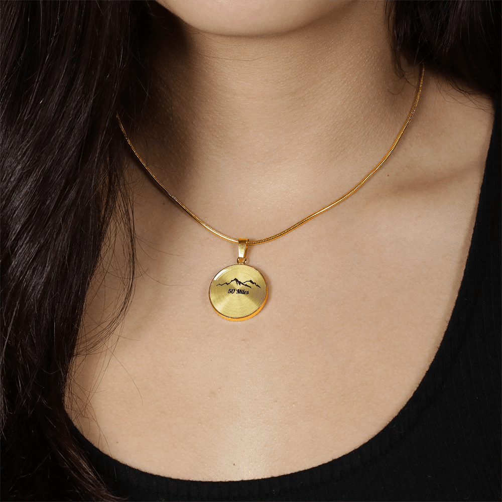 Personalized 50 Miles Necklace - Luxury Necklace (Silver) - Sloth & Duck