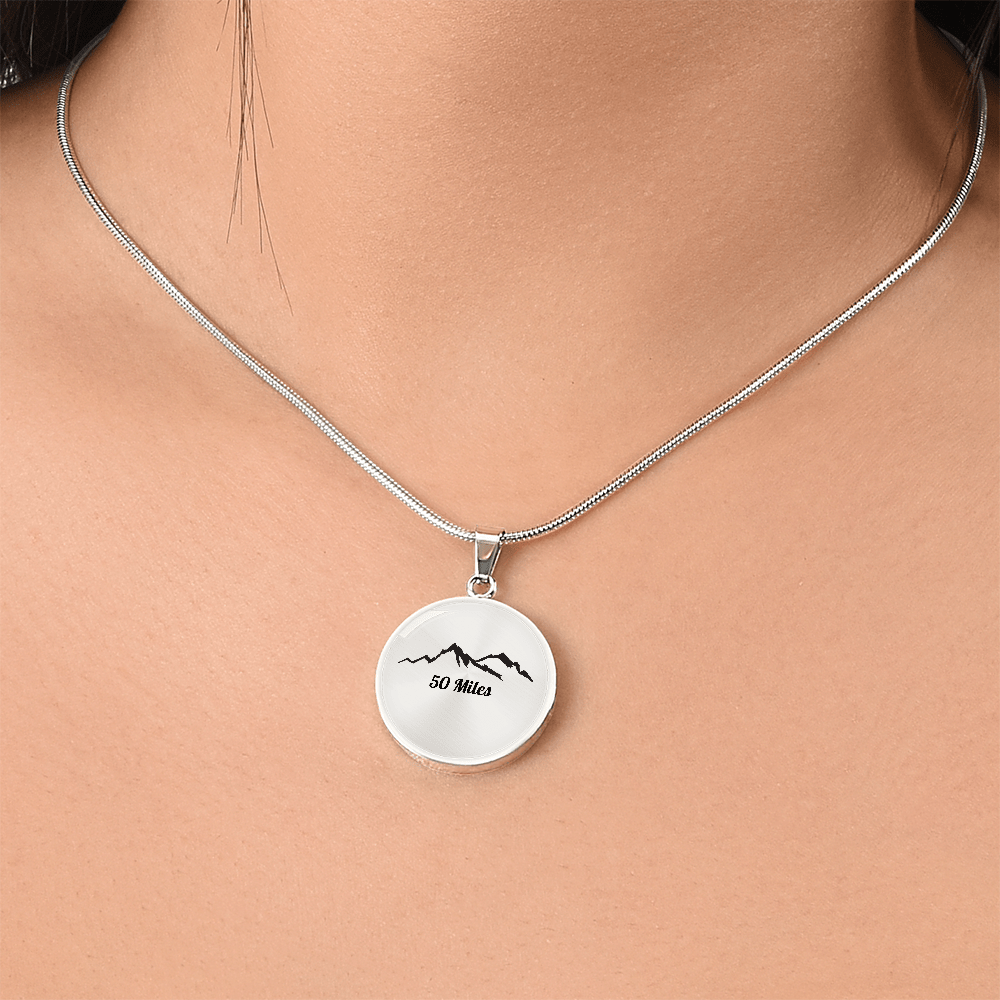 Personalized 50 Miles Necklace - Luxury Necklace (Gold) - Sloth & Duck
