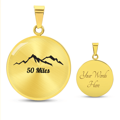 Personalized 50 Miles Necklace - Luxury Necklace (Gold) - Sloth & Duck