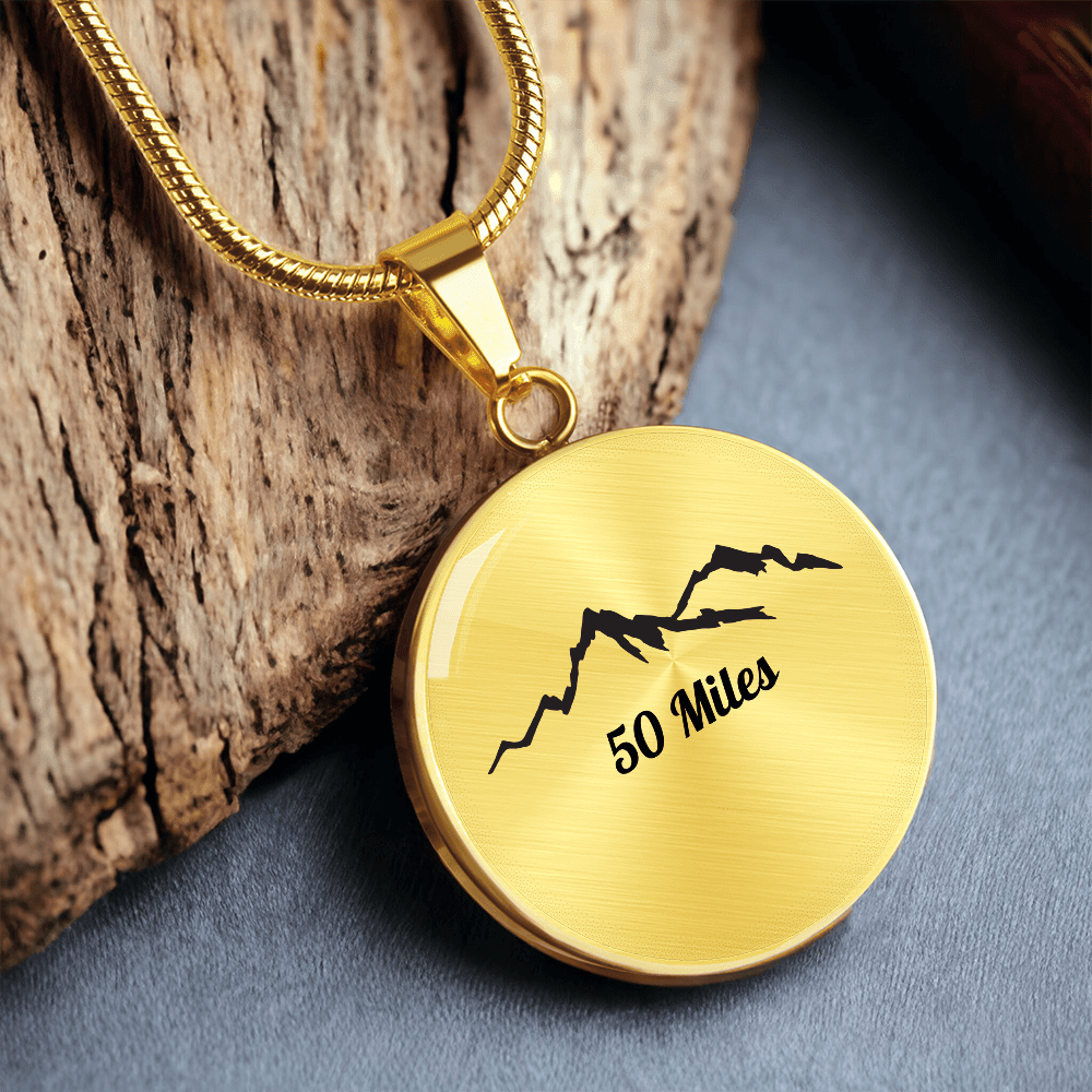 Personalized 50 Miles Necklace - Luxury Necklace (Silver) - Sloth & Duck