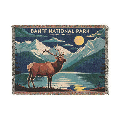 Personalized Banff National Park Woven Blanket - Artwork - Sloth & Duck