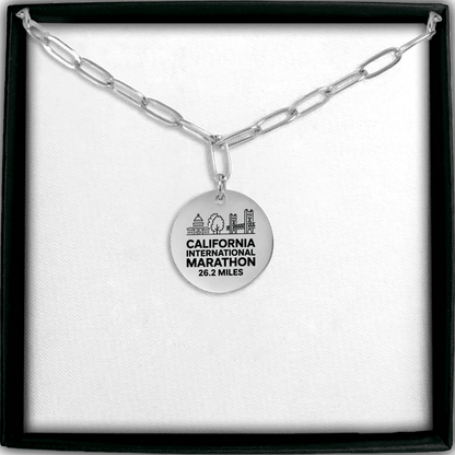 Personalized California International Marathon Skyline Necklace 26.2 Miles - Without back engraving - Sloth & Duck