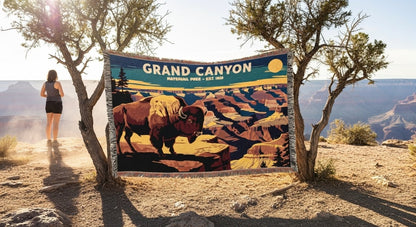 Personalized Grand Canyon National Park Woven Blanket - Artwork - Sloth & Duck