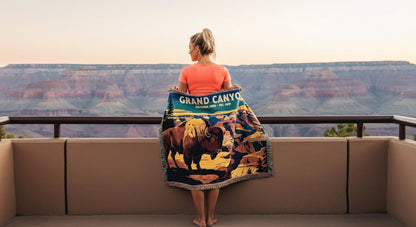 Personalized Grand Canyon National Park Woven Blanket - Artwork - Sloth & Duck