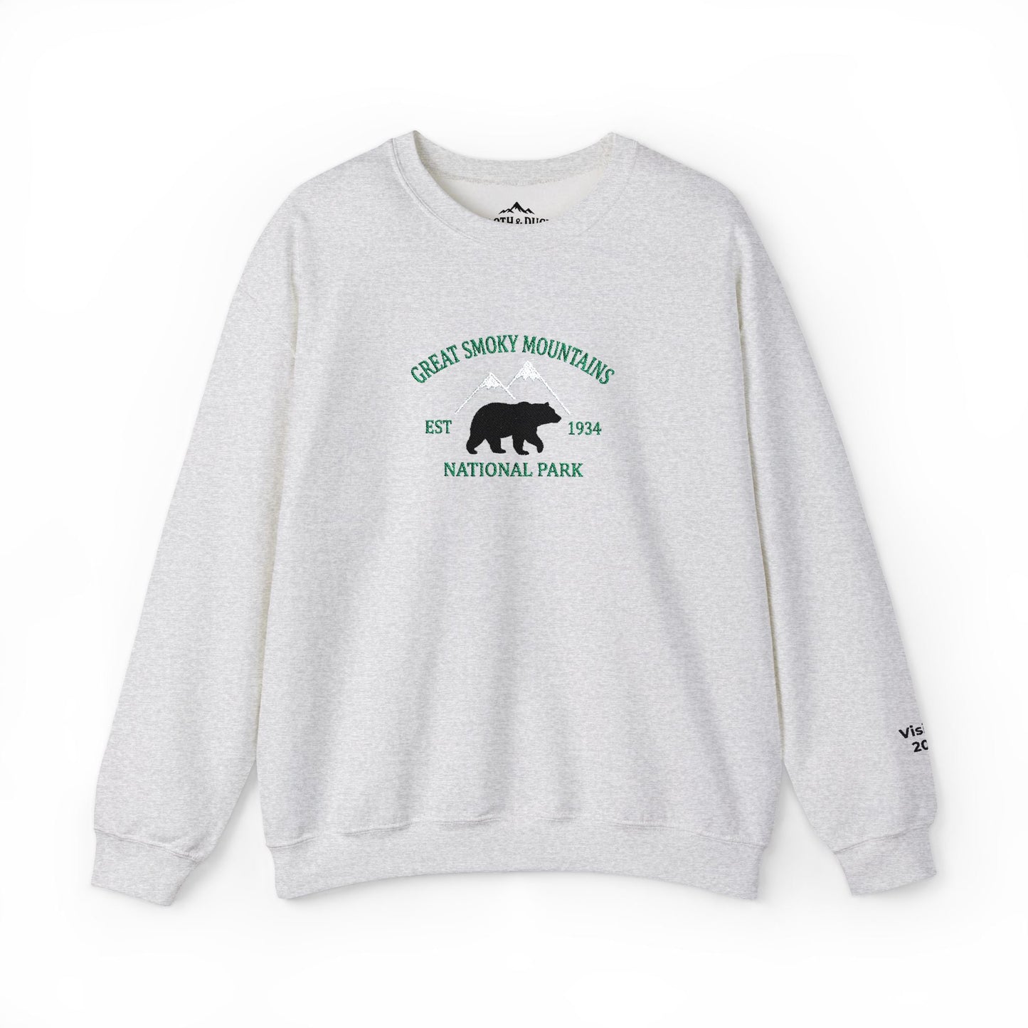 Personalized Great Smoky Mountains National Park Crewneck Sweatshirt - S - Sloth & Duck