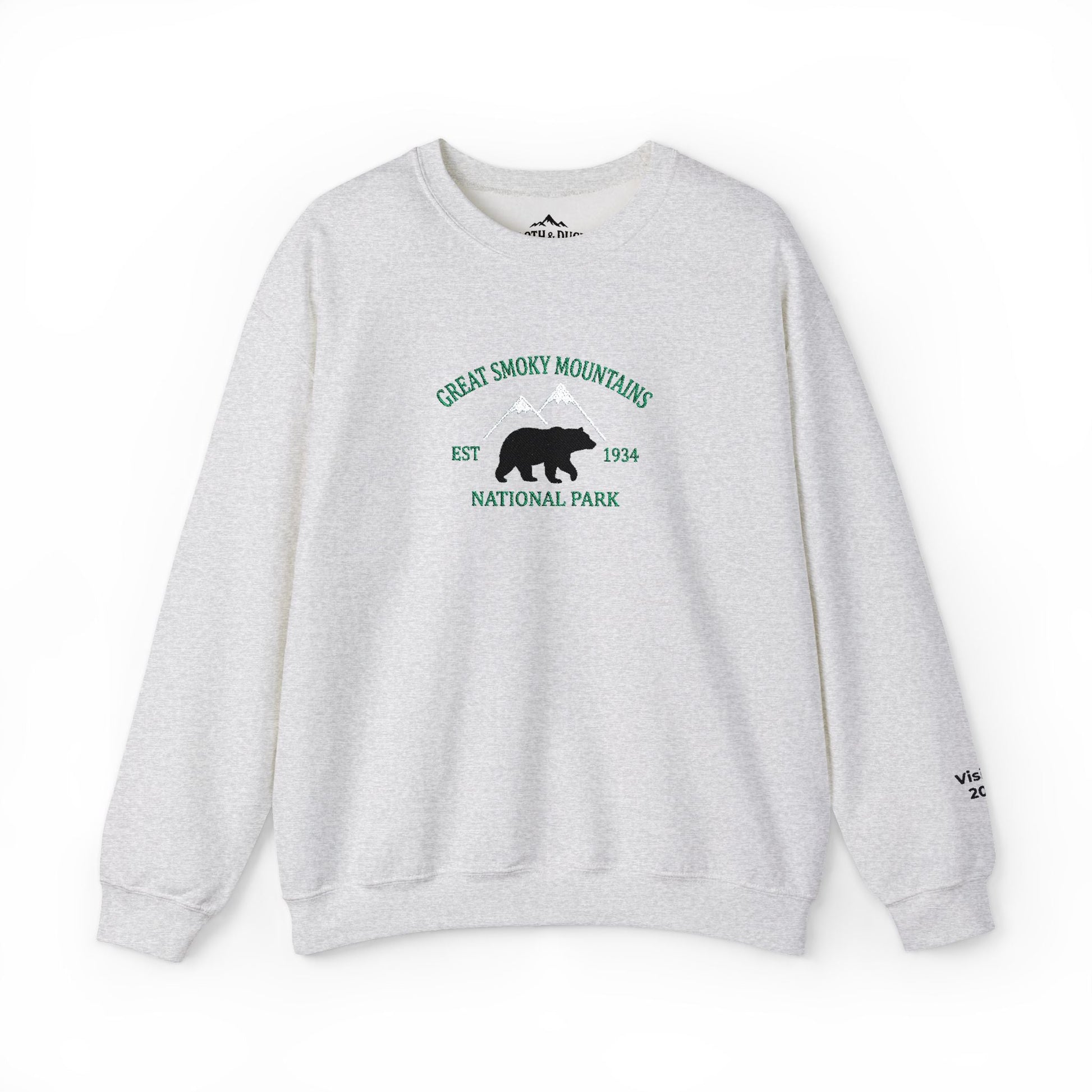 Personalized Great Smoky Mountains National Park Crewneck Sweatshirt - S - Sloth & Duck