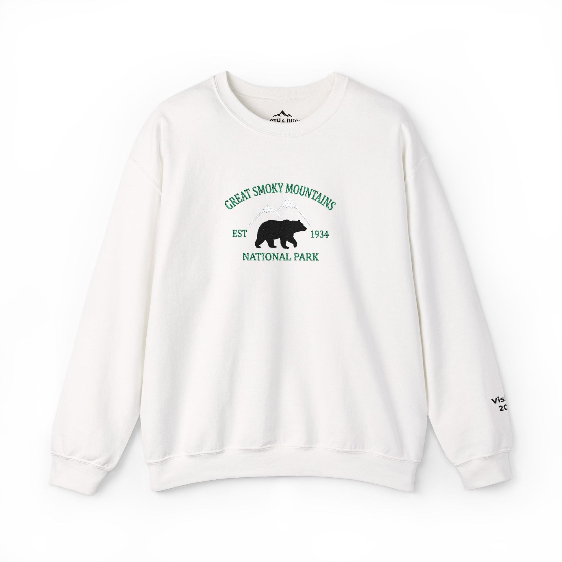 Personalized Great Smoky Mountains National Park Crewneck Sweatshirt - S - Sloth & Duck