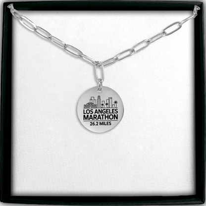 Personalized LA Marathon Skyline Necklace 26.2 Miles - Without back engraving - Sloth & Duck