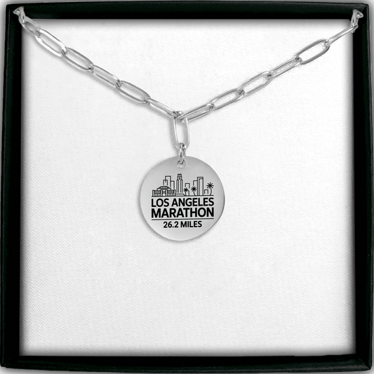 Personalized LA Marathon Skyline Necklace 26.2 Miles - Without back engraving - Sloth & Duck