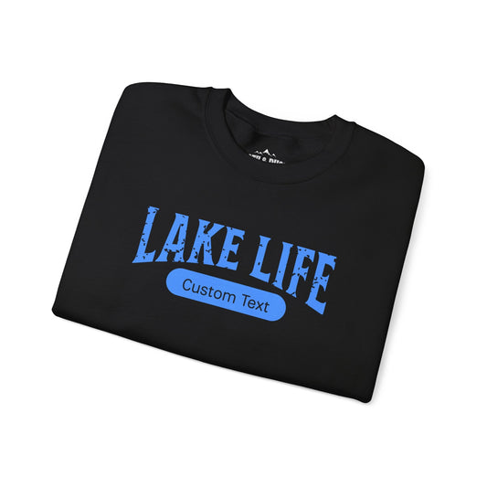 Personalized Lake Life Sweatshirt - Black - Sloth & Duck