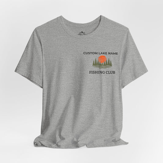 Personalized Largemouth Bass Fishing Club T-Shirt - Athletic Heather - Sloth & Duck