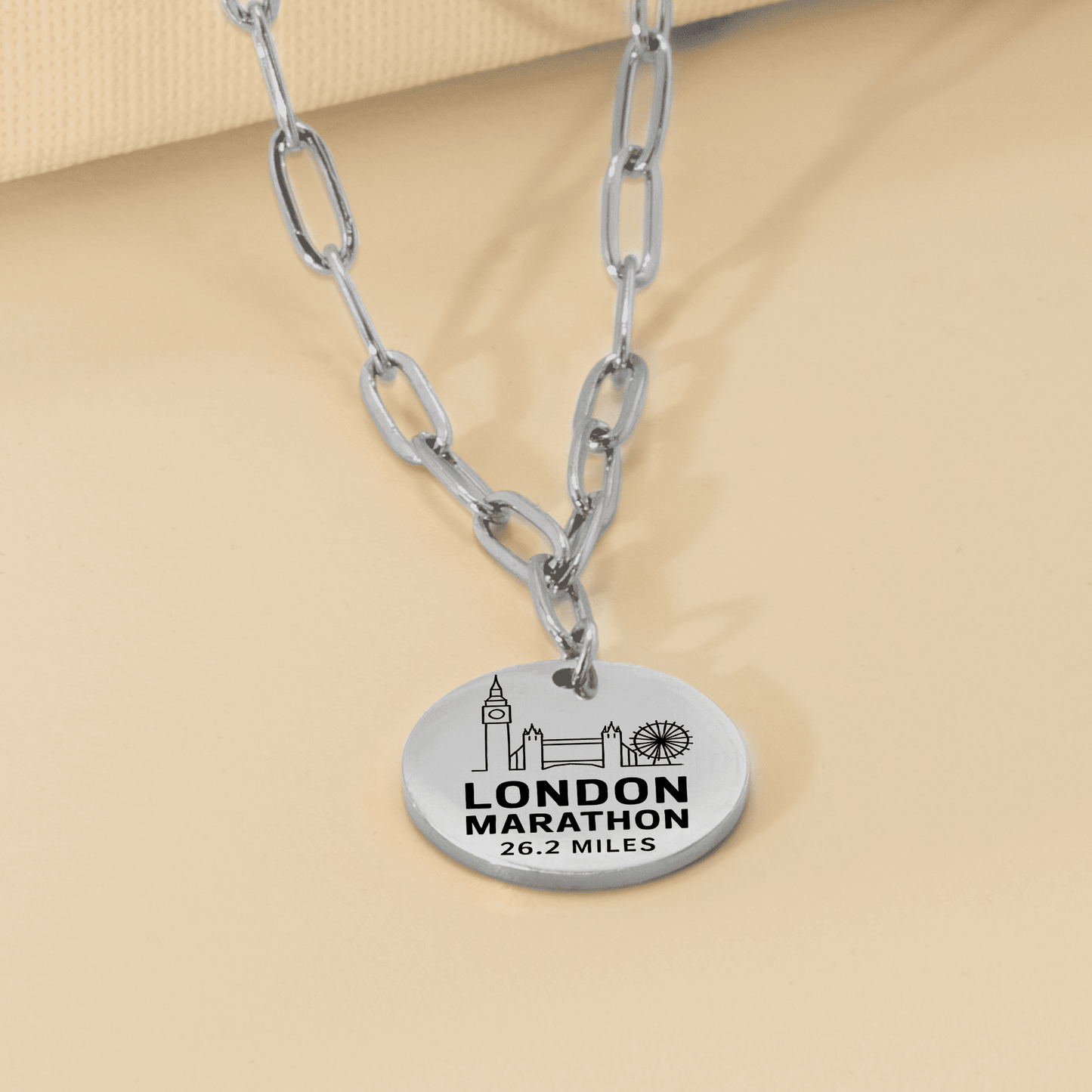 Personalized London Marathon Skyline Necklace 26.2 Miles - Without back engraving - Sloth & Duck