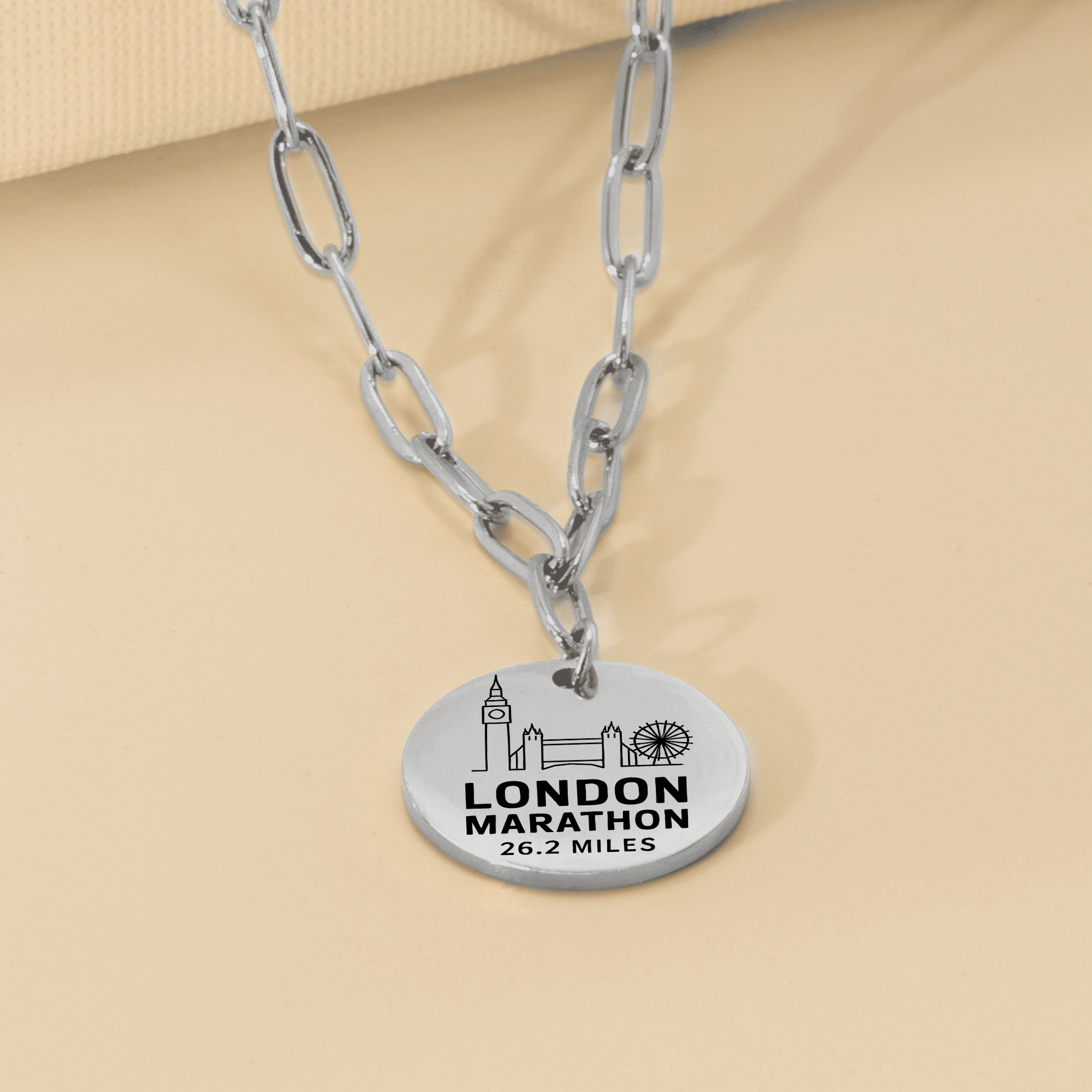 Personalized London Marathon Skyline Necklace 26.2 Miles - Without back engraving - Sloth & Duck