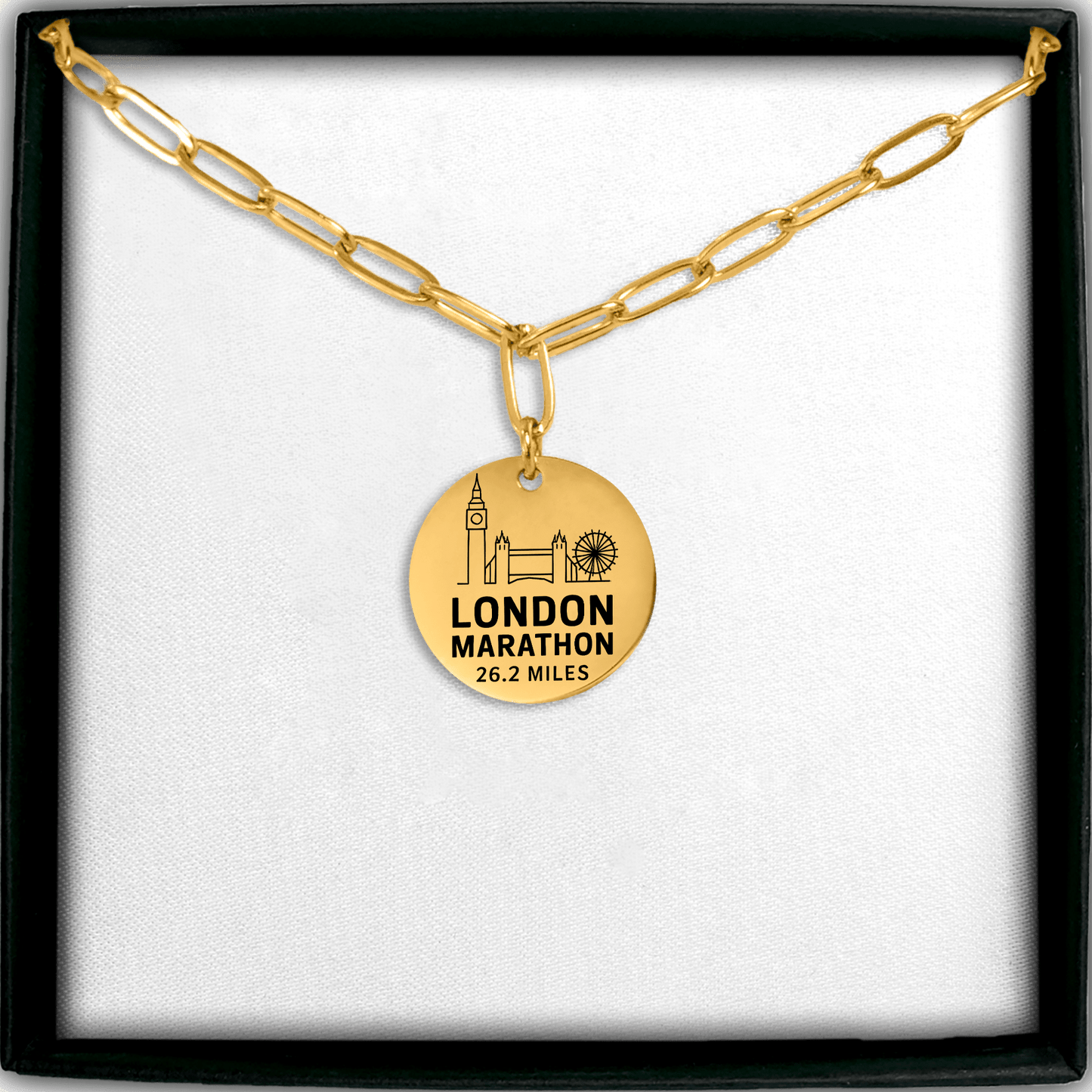 Personalized London Marathon Skyline Necklace 26.2 Miles - Without back engraving - Sloth & Duck