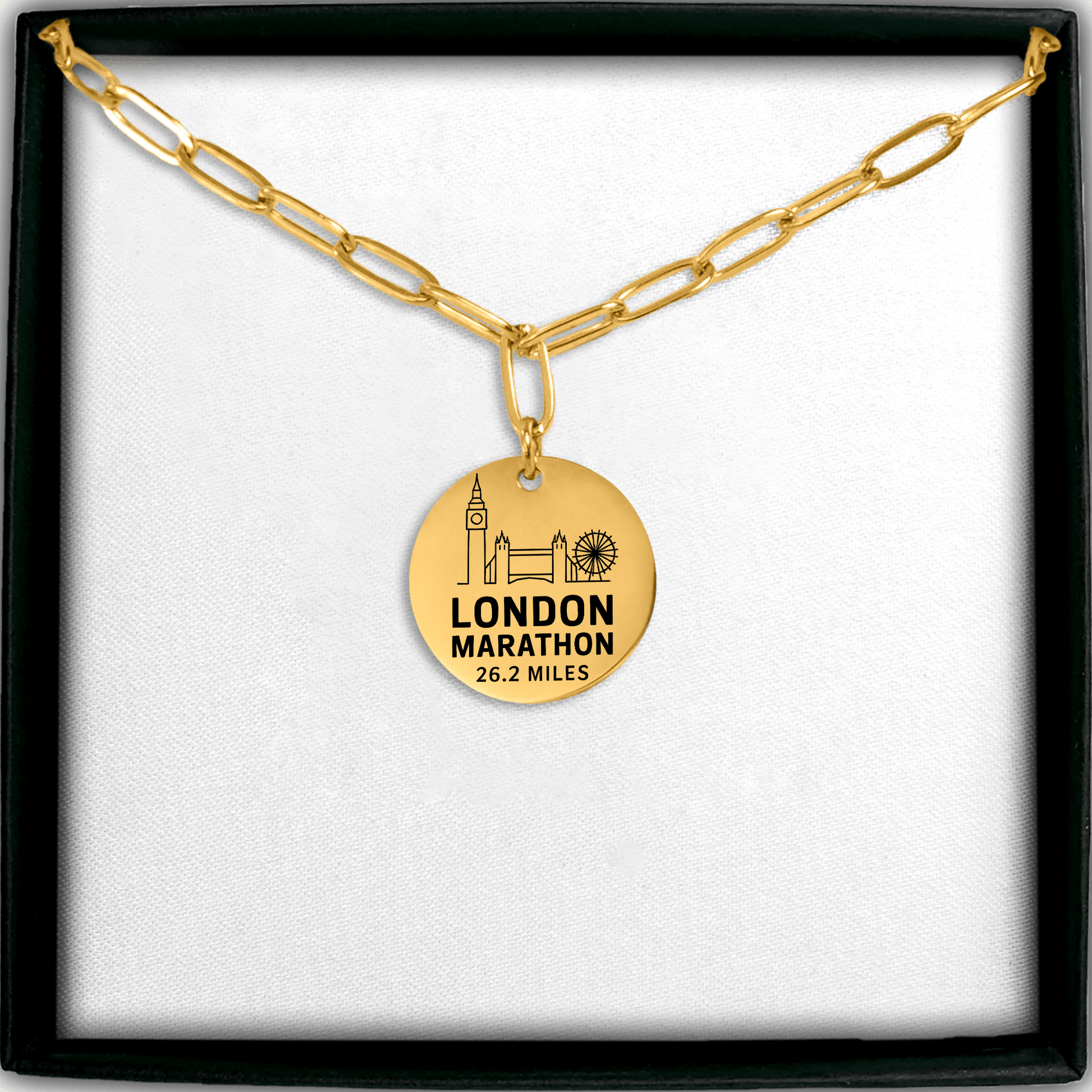 Personalized London Marathon Skyline Necklace 26.2 Miles - Without back engraving - Sloth & Duck