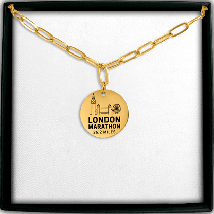 Personalized London Marathon Skyline Necklace 26.2 Miles - Without back engraving - Sloth & Duck