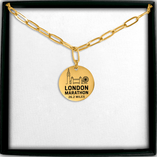 Personalized London Marathon Skyline Necklace 26.2 Miles - Without back engraving - Sloth & Duck