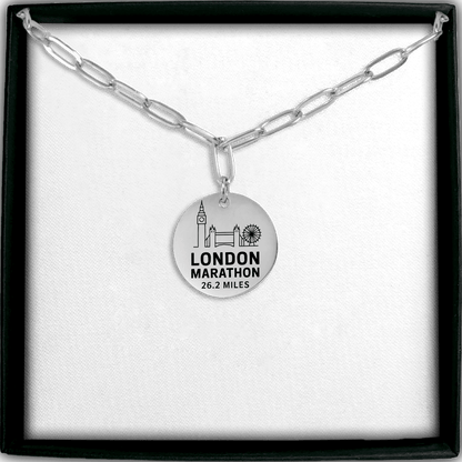 Personalized London Marathon Skyline Necklace 26.2 Miles - Without back engraving - Sloth & Duck