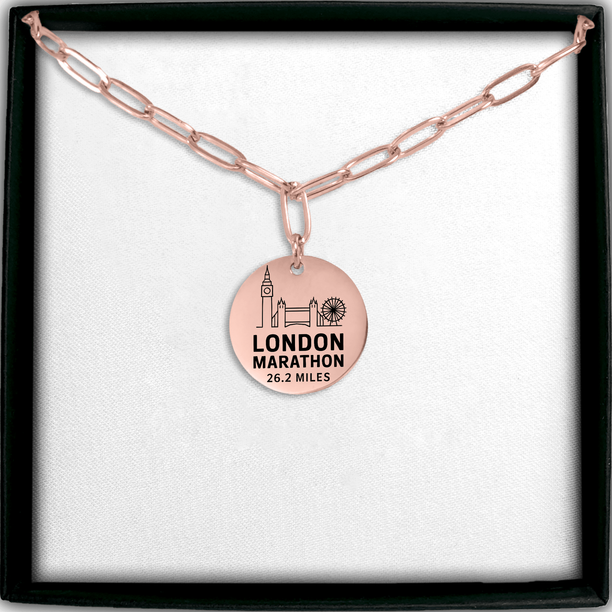 Personalized London Marathon Skyline Necklace 26.2 Miles - Without back engraving - Sloth & Duck