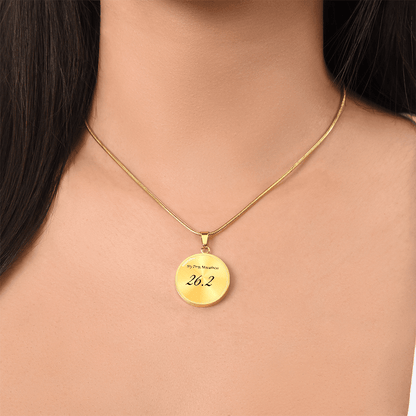 Personalized My First 26.2 Marathon Pendant - Luxury Necklace (Gold) - Sloth & Duck