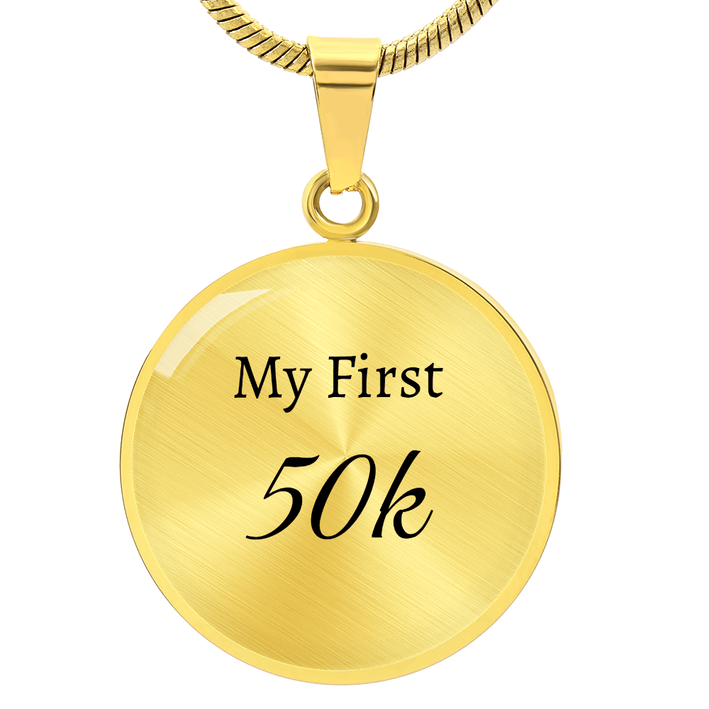 Personalized My First 50k Ultra Necklace - Luxury Necklace (Gold) - Sloth & Duck