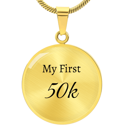 Personalized My First 50k Ultra Necklace - Luxury Necklace (Gold) - Sloth & Duck