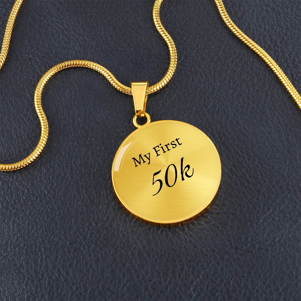 Personalized My First 50k Ultra Necklace - Luxury Necklace (Gold) - Sloth & Duck