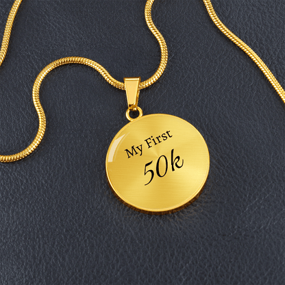 Personalized My First 50k Ultra Necklace - Luxury Necklace (Gold) - Sloth & Duck