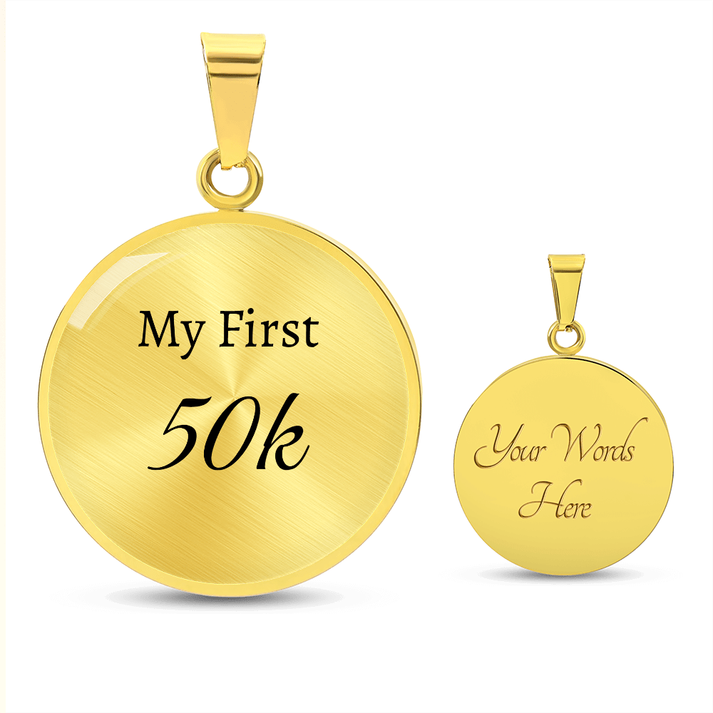 Personalized My First 50k Ultra Necklace - Luxury Necklace (Gold) - Sloth & Duck
