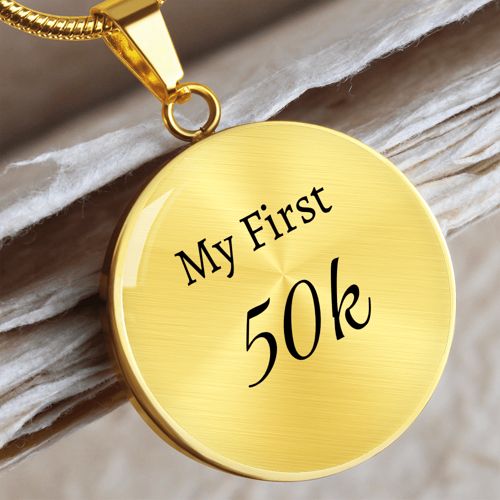 Personalized My First 50k Ultra Necklace - Luxury Necklace (Gold) - Sloth & Duck