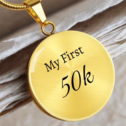 Personalized My First 50k Ultra Necklace - Luxury Necklace (Gold) - Sloth & Duck